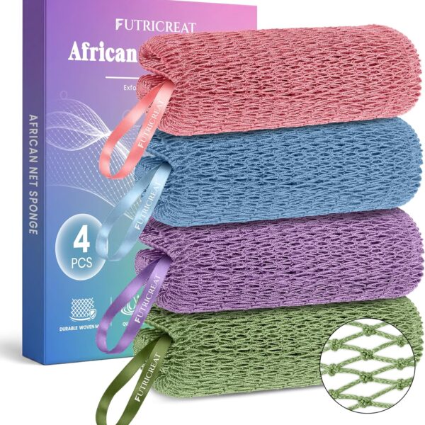 Authentic African Net Sponge – 4 Pack Exfoliating